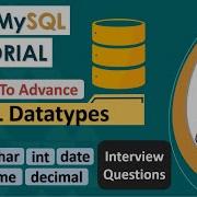 8 Datatypes In SQL SQL Datatype String Numeric Character DateTime Interview Questions