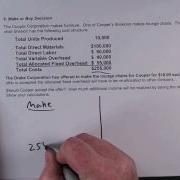 Managerial Accounting Make Or Buy