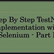 TestNG Webinar Part1