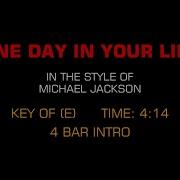 Michael Jackson One Day In Your Life Karaoke
