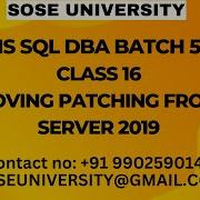 Batch 57 MS Sql DBA Class 16 Removing Patching From Sql Server 2019 Contact 91 9902590140