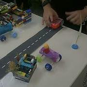 Robot Edison Moves With EdScratch On The Streets Of Lego City