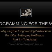 Creating And Updating NetBeans Templates Programming For The Web