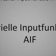 How To Say Arterial Input Function AIF In German