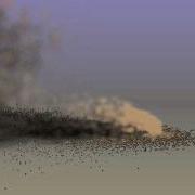3DS Max 6 SUPERSPRAY Explosion Test Rendering