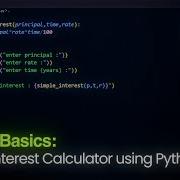 Simple Interest Calculator In Python Python Programming