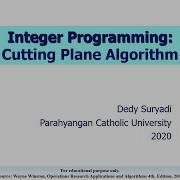Integer Programming 9 8 Cutting Plane Algorithm