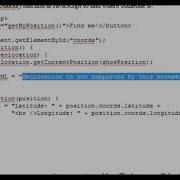User Location Geolocation HTML5