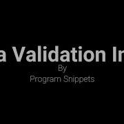 Data Validation In C