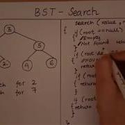 Binary Search Tree Search Pseudo Code