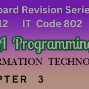 Pre Board Preparation Class 12 Java Programming Part 1 Unit 3 Information Technology IT Code 802