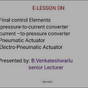Final Control Elements