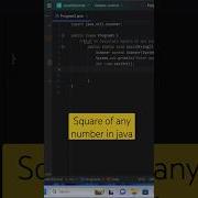 Square Of Any Number In Java Shortsfeed Youtubeshorts Viralvideo Trending Edit Java Shorts