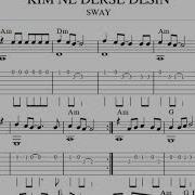 KİM NE DERSE DESİN SWAY GİTAR NOTA TAB AKOR
