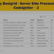 JQuery Bootgrid Server Side Processing In Codeigniter 3