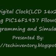 Digital Clock LCD 16x2 Using PIC16F1937 FlowCode Programming And Simulation