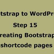 WordPress Tutorial Creating Bootstrap Shortcode Pages Step 15