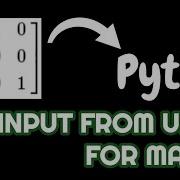 Python Program To Create A 2D Matrix By Getting Input From The User