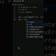 Program To Find LCM Of Two Numbers Using Python Python Tutorials Tech Blooded Shorts