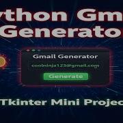 Python Mini Project Random Email Generator App Tkinter GUI