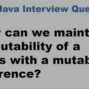 How Can We Maintain Immutability Of A Class With A Mutable Reference Immutability Concept In Java