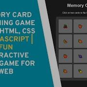 Memory Card Game With HTML CSS JavaScript Step By Step Guide