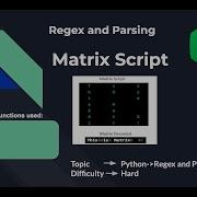 Matrix Script HackerRank Regex Python