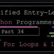 Certified Entry Level Python Programmer Part 34 For Loops And Lists