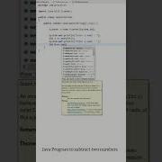 Java Program To Subtract Two Numbers Java Programming Codingtime Java