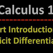 Short Introduction To Implicit Differentiation Calculus 1