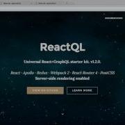 ReactQL Starter Kit For React GraphQL