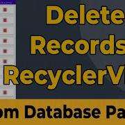 ROOM Database 5 Delete Records Using RecyclerView Room Database Tutorial Room Delete Query