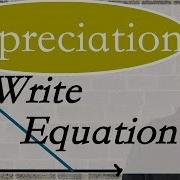 Straight Line Depreciation How To Write Equation