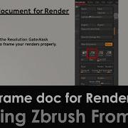 2 Render2 Frame The Document For Render Zoom Out Simple Rendering Directly From Zbrush Zbrush 2020