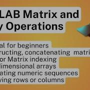 MATLAB Matrix And Array Operations Tutorial For Beginners