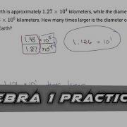 Algebra 1 Practice Scientific Notation Word Problem About The Size Of Planets