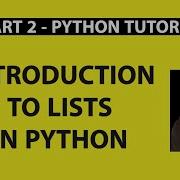 Part 2 Python Tutorial Introduction To Lists In Python