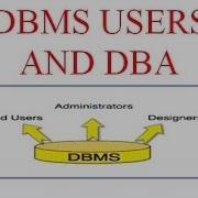 DBMS USERS AND DBA DATABASE ADMINISTRATOR