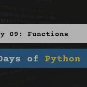 Day 09 Functions 15 Days Of Python With Daily Lessons Practice Project