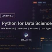 Lecture 2 Python Print Function Comments Variables Data Types Skill Logix