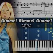 ABBA Gimme Gimme Gimme Advanced Piano Tutorial With Sheet Music