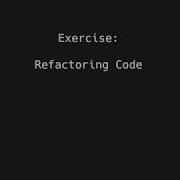 Python Exercise Refactoring Code