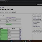 CSES Coin Combinations II Dynamic Programming C Solution Simple DP With Order Enforcing