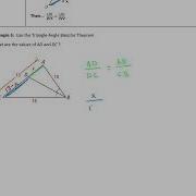Use The Triangle Angle Bisector Theorem