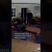 Moment Right Wing Extremist Stabs Asylum Seeker In Hotel Itvnews Shorts