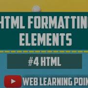 4 HTML HTML Text Formatting Elements In Hindi
