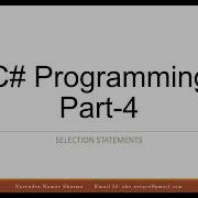 C Programming 4 Selection Statements