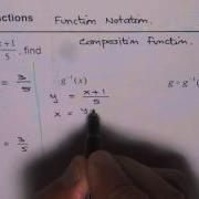 Function Notation And Inverse Composition Of Function