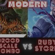 Современная MTG комбинация Broodscale против Ruby Storm Геймплей Magic The Gathering