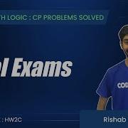 HW2C Final Exams Coding With Logic CP Problems Solved Medium